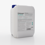 Clinisept+ Podiatry 5L container for professional use, sterile antiseptic solution for foot care and wound management.