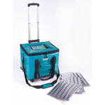 CorrMed 30-litre thermal carry bag with trolley, insulated design for transporting food or cool items easily.