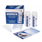 Cuxson Gerrard Cryospray 59 x 6 cans, 50ml each, showing the cans with labels and spray nozzles arranged together.