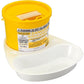 Daniel's POUDS Tray 2.5 sharps bin bracket mounted on a wall, designed for secure disposal of medical sharps and needles.