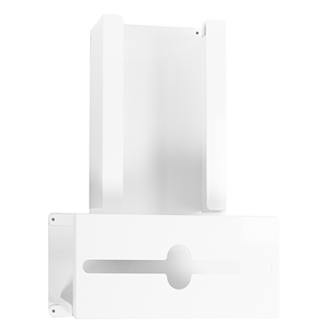 Bristol Maid wall mounted dispenser holding three glove boxes and one apron roll