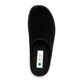 Black medical slipper with closed toe, non-slip sole, and Dr Luigi label, top view