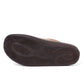 Non-slip brown rubber shoe sole with textured grip pattern on white background