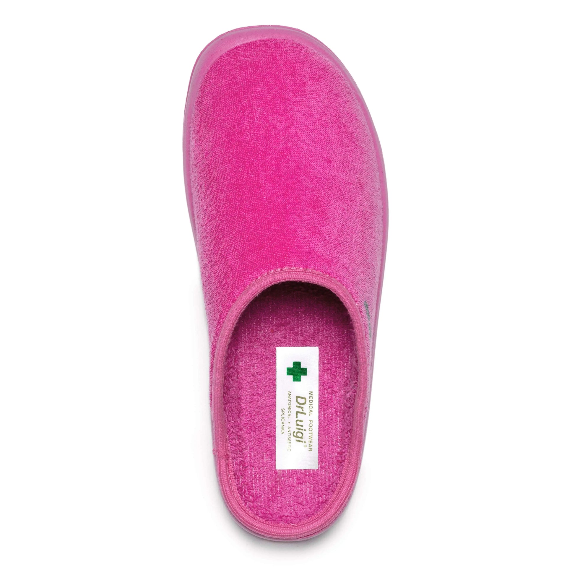 Dr. Luigi Lilac medical slippers made of polyurethane, lightweight footwear with a cushioned sole and open-toe design.
