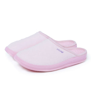 Light pink medical slippers with closed toe and soft sole, ideal for healthcare use