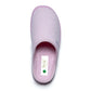 Pink medical slipper for adults with soft fabric and non-slip sole, top view