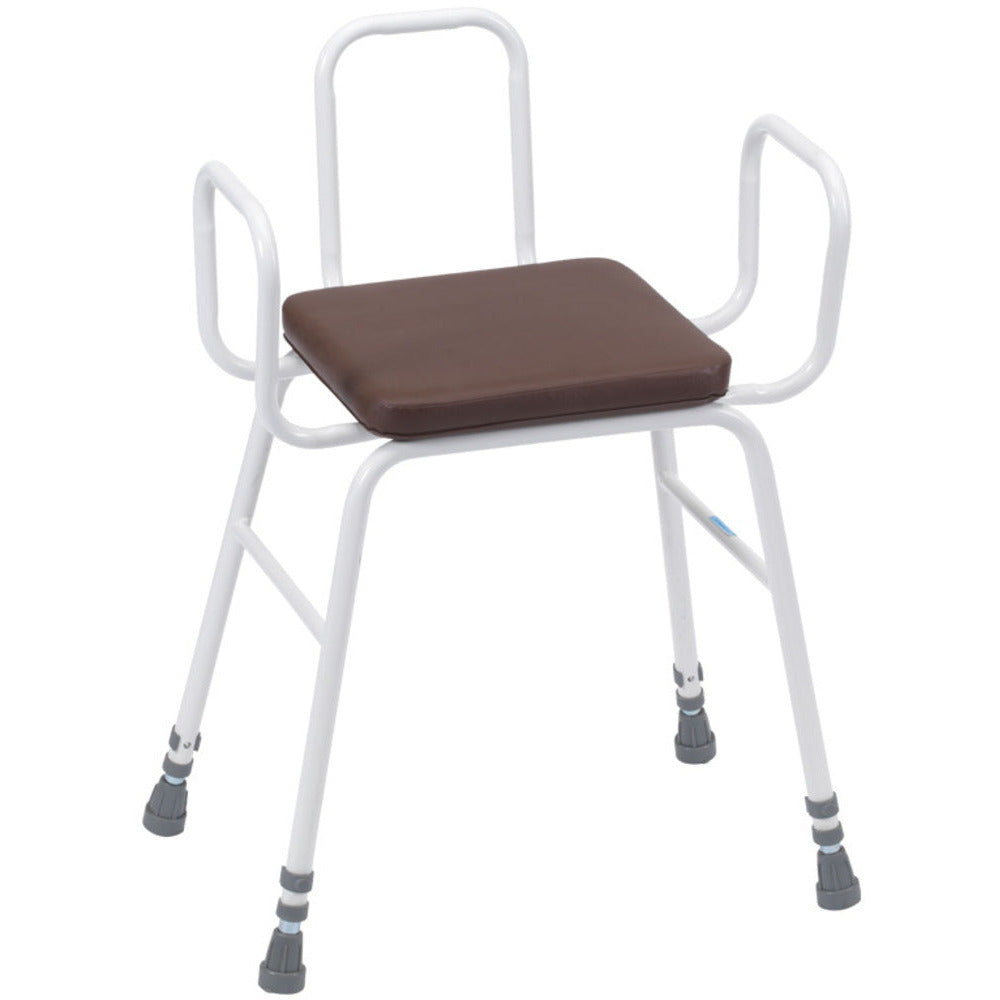 Drive Medical perching stool with arms white