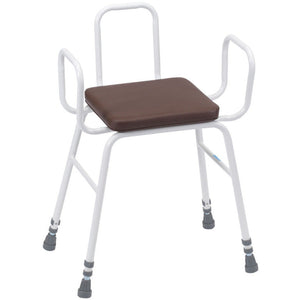 Drive Medical perching stool with arms white