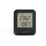 EasyLog 21CFR-compatible dual-channel WiFi thermocouple temperature probe data logger with display and connection ports.