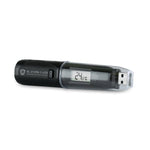 EasyLog 21CFR temperature data logger with digital display, showing device screen and temperature readings for monitoring.