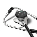 Eko CORE 500™ digital stethoscope with silver chest piece and listening components, designed for precise auscultation.