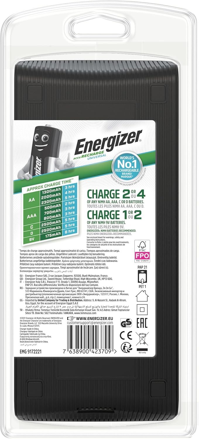 Energizer Universal Charger (Batteries Not Included) Energizer