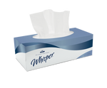 Pack of 100 white 2-ply facial tissues from Fourstones, showing soft, folded tissue sheets in a sealed pack.