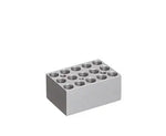 GBO 15 x 1.5 ml block set with compact design for storage and organization, featuring clear plastic containers with black caps.
