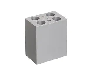 GBO 4 x 15 ml centrifuge tubes block for laboratory use, showing clear plastic tubes with caps arranged in a holder.