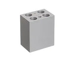 GBO 4 x 15 ml centrifuge tubes block for laboratory use, showing clear plastic tubes with caps arranged in a holder.