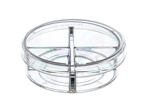 GBO CellView 35mm PS Cell Culture Dish for laboratory use, clear plastic dish with lid for cell culturing in research labs
