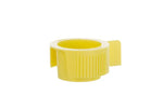 GBO EasyStrainer Cell Strainer with 100 µm pore size fitting standard 50 mL centrifuge tubes, shown in clear plastic packaging.