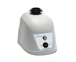 GBO vortex mixer with UK plug, used for laboratory and scientific applications, showing a compact device with control knob