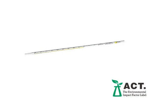 Sterile 1 mL graduated pipette from GBO with paper-plastic packaging, suitable for precise laboratory measurements.
