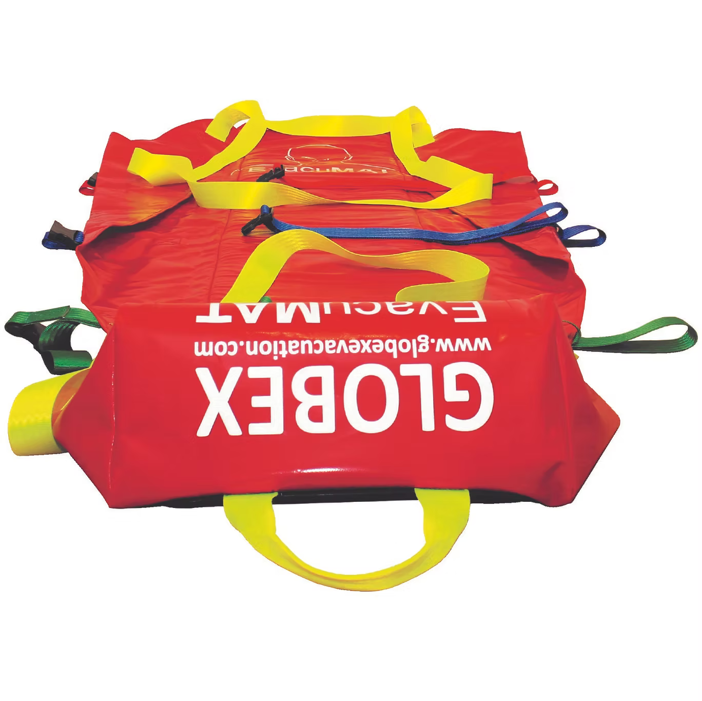 Globex GEM1 GLOBEX EvacMat evacuation stretcher with padded surface and straps for emergency rescue and patient transport.