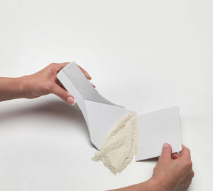 GV Health cardboard scoop and scraper with a sturdy handle, ideal for food prep and cleaning tasks.