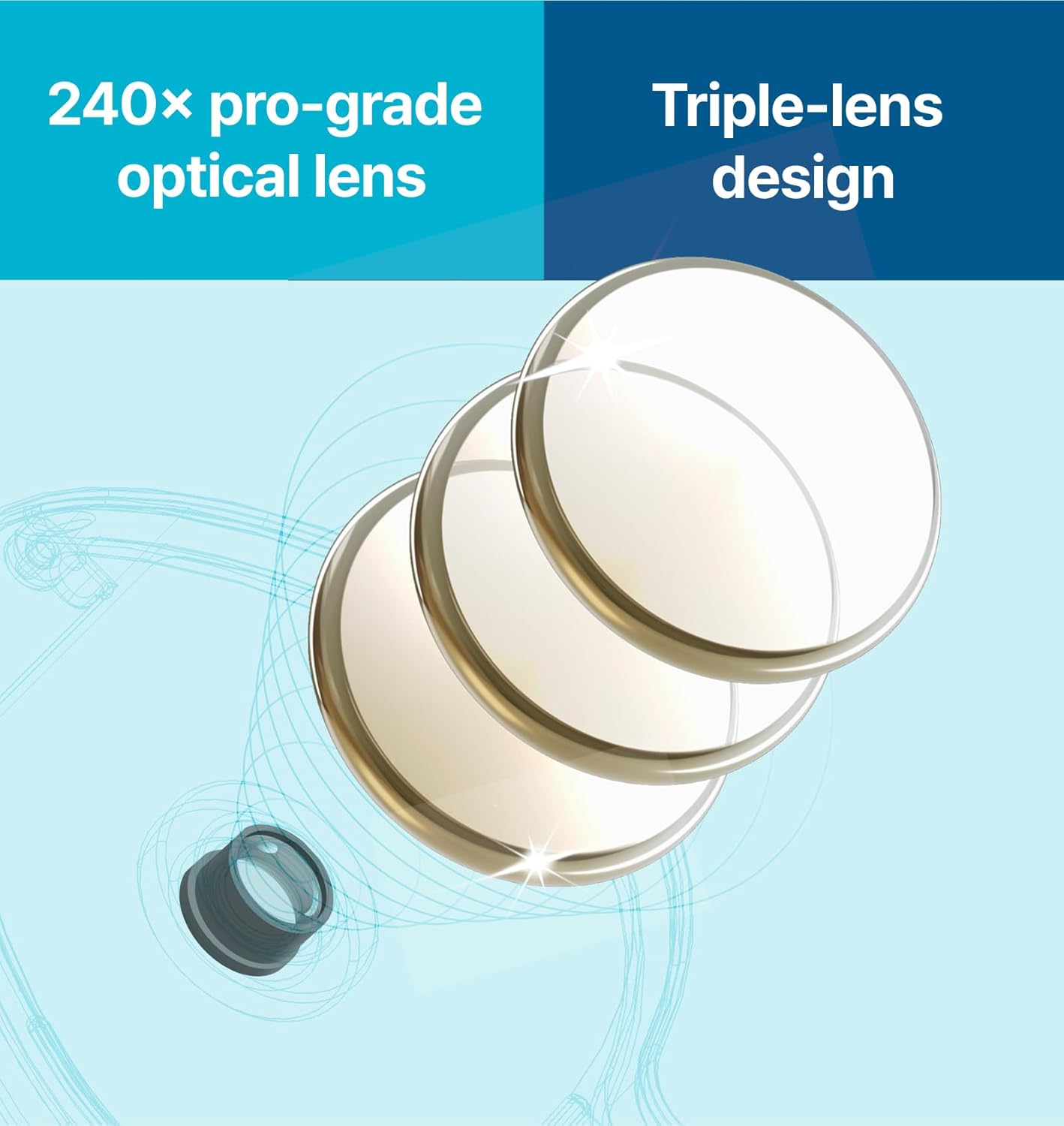 Hagobogo male fertility observation microscope 2-pack with single-use motility viewers for at-home wellness testing.