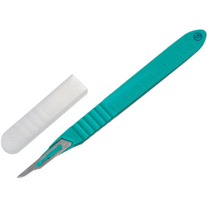 Instrapac disposable scalpel No.15 blade pack of 10, sterile surgical blades with sharp cutting edge for medical procedures