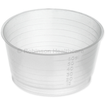 Instrapac Gallipot 60ml, clear plastic container with white lid, used for medical or cosmetic purposes.
