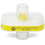 Intersurgical Filta-Guard™ breathing filter showing a clear plastic casing and filter element for respiratory protection.