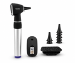 Keeler fibre optic otoscope with standard battery, handheld medical instrument for ear examinations with a sleek design.
