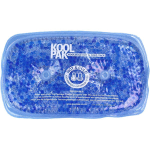 Koolpak KoolBead reusable hot and cold pack, 12.5 x 21cm, 200g, flexible gel pack for pain relief and therapy.