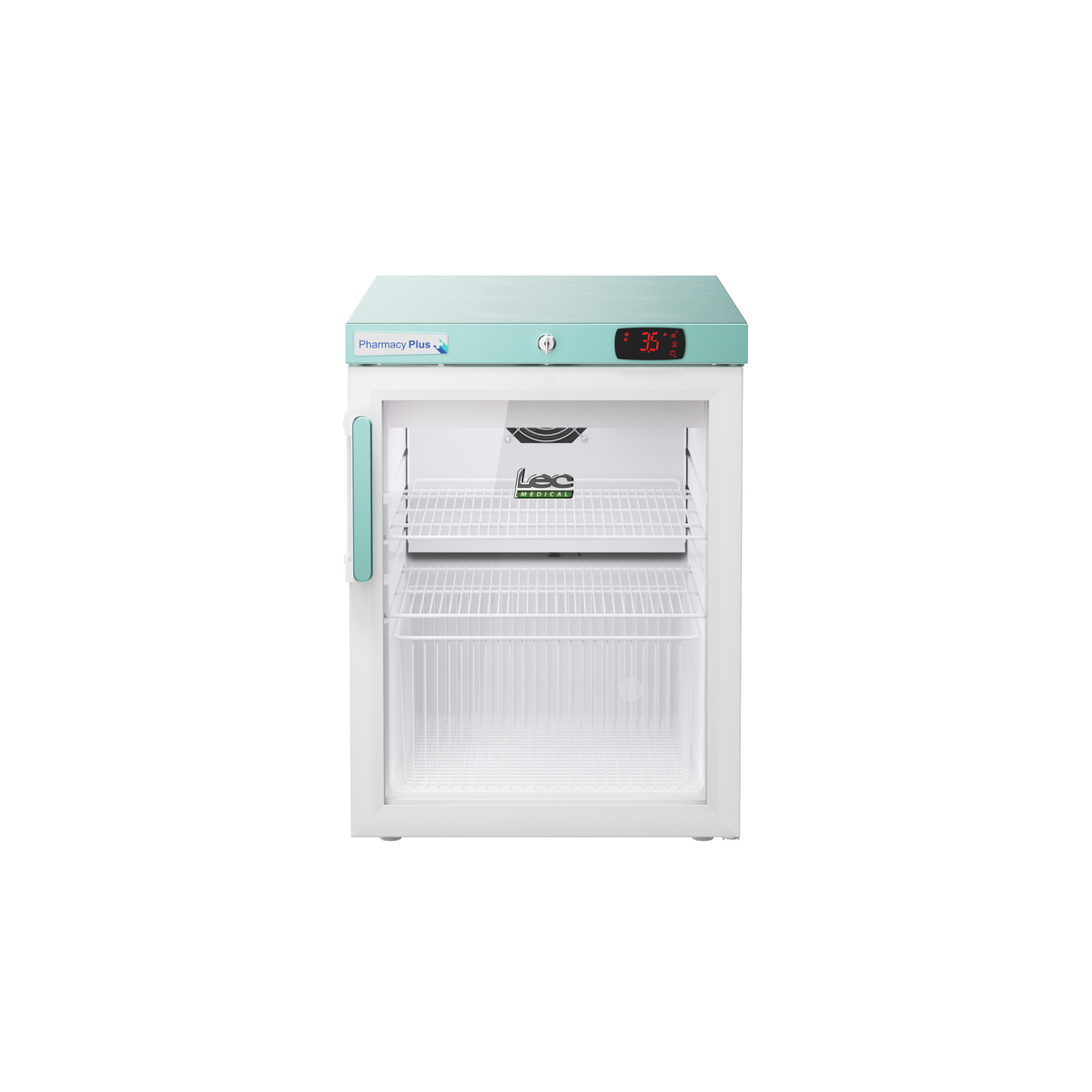 LEC Pharmacy Plus 80L glass door fridge