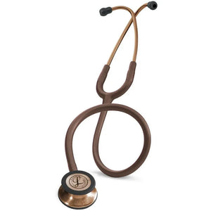 Littmann Classic III monitoring stethoscope with chocolate and copper tubing, showing chest piece and flexible tubing.