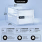 Clear Lockabox One™ Crystal lockable storage box with a secure lid and compact design for safe, portable storage.