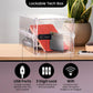 Clear Lockabox One™ Crystal plastic lockable storage box with a transparent design and secure lid, ideal for safe storage.