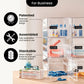 Clear Lockabox One™ Crystal plastic lockable storage box with a secure lid, shown on a flat surface.