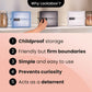 Lockabox One™ Jet compact plastic lockable storage box with transparent lid and built-in lock for secure organization