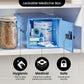 Lockabox One™ Medi Blue plastic lockable storage box with transparent lid and blue body, designed for secure organization.