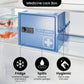 Lockabox One™ Medi Blue portable lockable storage box with blue plastic body and secure lid for safe storage.
