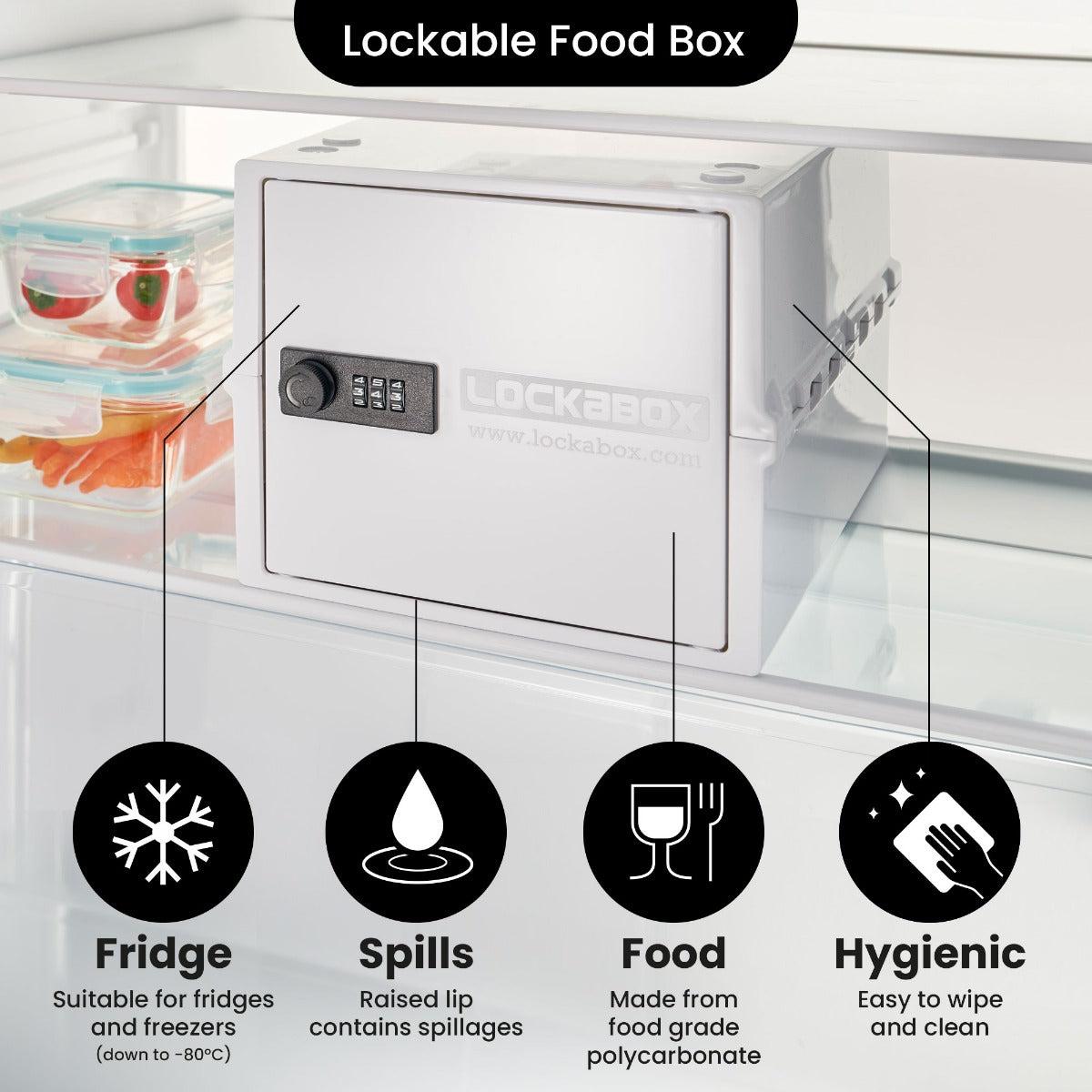 Lockabox One™ in Opal White, a compact lockable storage box with a sleek white design, suitable for secure personal or shared use.