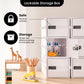 Lockabox One™ Opal White portable lockable storage box with transparent white plastic body and secure latch.