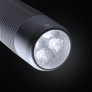Luxamed LED Examination Lamp on 5-foot white powder-coated stand, adjustable medical lighting for clinical use