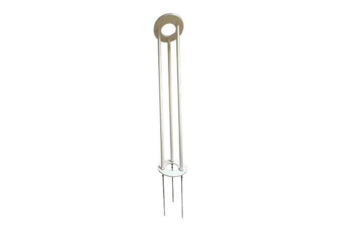 Ceiling void mount bracket for medical equipment, metal adjustable support, side view
