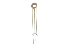 Ceiling void mount bracket for medical equipment, metal adjustable support, side view