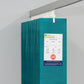 Marlux™ 4.2M forest green universal anti-bac curtain hanging on a rail, single panel, with antimicrobial fabric for hygiene.
