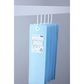 Marlux™ 1.8M x 1.95M universal anti-bac curtains hanging in a doorway, made of fabric with a neutral color for infection control.