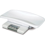 Digital baby and toddler scale with contoured tray and LCD display, white medical device