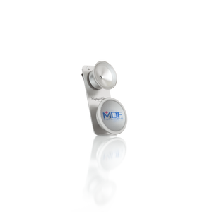 MDF Pediatric Attachment with Clip for ProCardial Titanium Stethoscope, featuring secure clip and pediatric-compatible design.