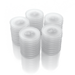 MDF Instruments Puresona® single-use diaphragms for stethoscopes, shown with poker chip packaging, high-quality medical accessory